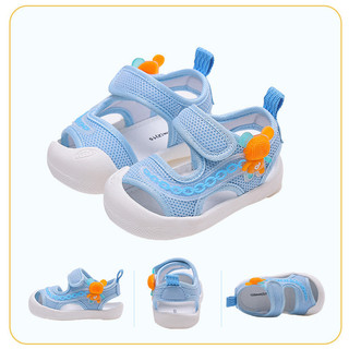 Cheerful Mario Mới Sinh Bé Lưới Xăng đan Giày Xanh Gấu velcro Dép Chống Đập sandal Đi Biển Rửa Tội