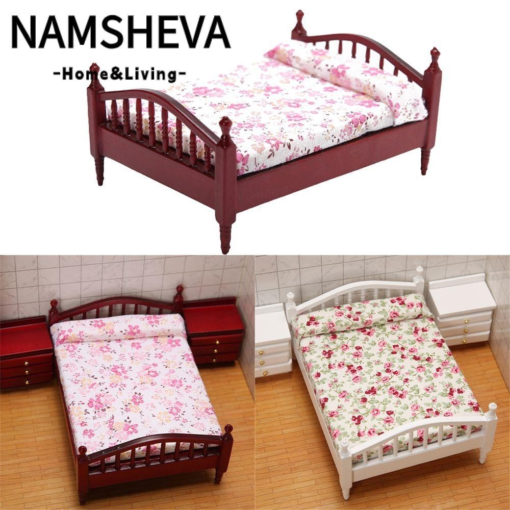 NAMSHEVA Nội thất nhà búp bê Mini 1: 12 Nhà búp bê Phòng ngủ Nội thất thu nhỏ