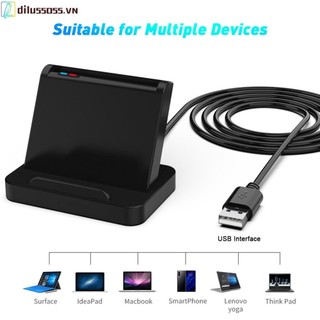 [Dilussoss.vn] SCR816 USB Smart ID IC SIM CAC Card Reader cho Windows 10 8 7 Max OS Linux