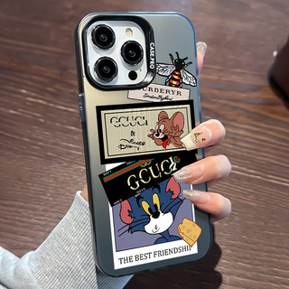 Ốp Lưng Cho iphone 7 8 Plus X XS Max SE 6plus 6splus 7plus 8plus xsmax 11 12 13 14 15 Pro Max Plus Series Jerry Và Tom Họa Tiết Trong Suốt acrylic tpu ốp Lưng Điện Thoại