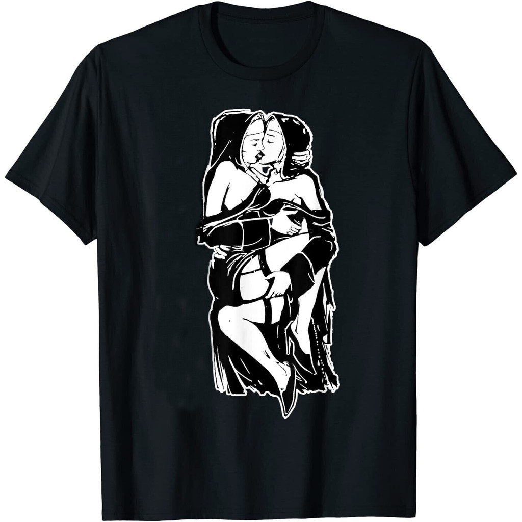 Áo thun đen Sey Naughty Nuns