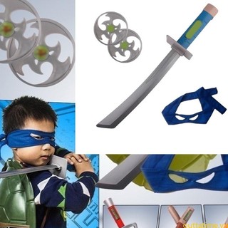 Tốt Nhất Nunchakus Nĩa Vũ Khí Miếng Dán Mắt Cho Trẻ Em Hoạt Hình Ninja Trang Phục Tiệc Halloween Siêu Anh Hùng Cosplay Trang Phục Quà Tặng