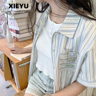 XIEYU  áo sơ mi nữ áo kiểu hàn quốc dramatic chic Tối giản thông thường WCS24408GZ 15Z240407