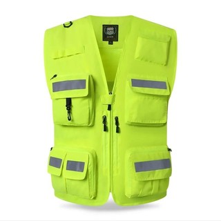 Áo Vest an toàn phản quang để làm việc Áo Vest an toàn cao cấp Áo khoác Rider Động cơ phản quang Huỳnh quang tầm nhìn cao