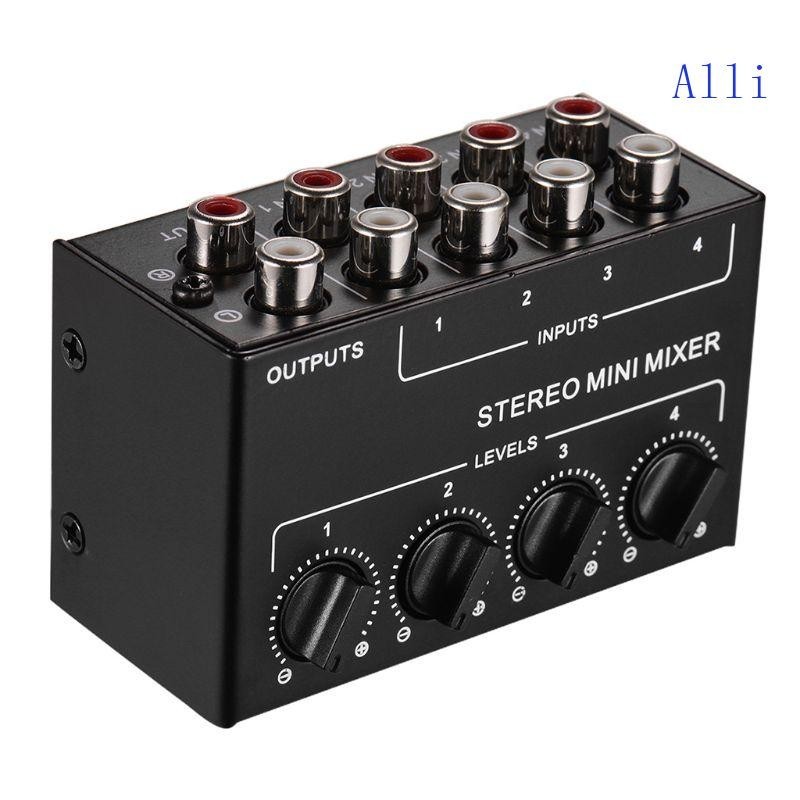 Tất cả CX400 Mini Thụ Động Stereo Mixer Rca 4 Kênh Thụ Động Trộn Nhỏ Trộn Cho KTV Sân Khấu Âm Nhạc S