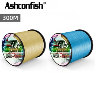  Ashconfish 9 Sợi Câu Bện 300M X9 Sợi PE Multifiber Màu Vàng Xanh 