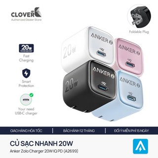 Củ Sạc Anker Zolo GaN 20W – Tương Thích iPhone 17, Galaxy S25, Pixel 9