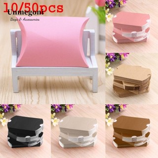 Unmegoni Bộ 10/50 Hộp Giấy Đựng Kẹo Hình Gối Nhiều Màu Dễ Thương Trang Trí Nhà Cửa/Sự Kiện