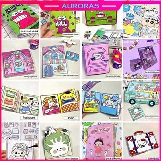 Sanrio đồ chơi sách thủ công tự làm hình kuromi kuromi và melody dễ thương cho bé