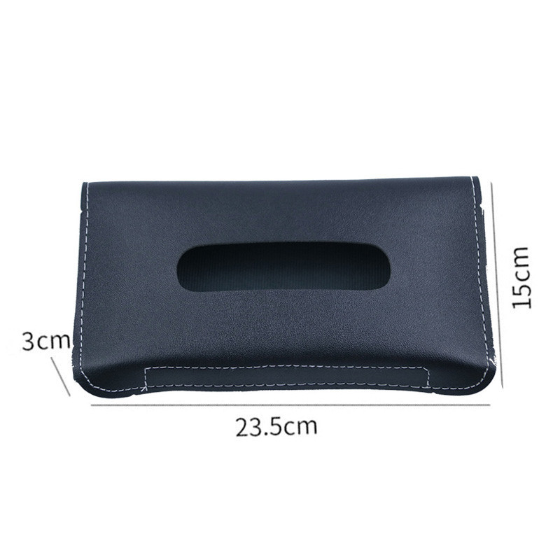 Hộp Đựng Khăn Giấy Bằng Da PU Gắn Tấm Che Nắng Xe Hơi Tiện Dụng