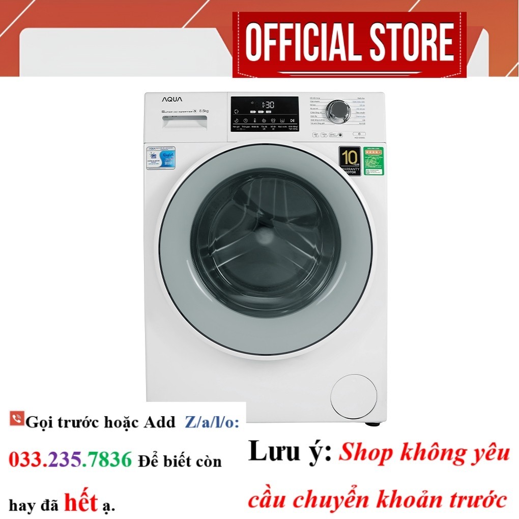Máy giặt Aqua Inverter 8.5 kg AQD-D850E W <SAle>