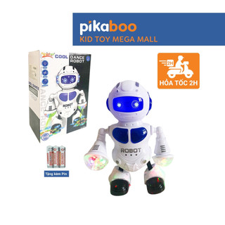 Đồ chơi robot nhảy theo nhạc cao cấp Pikaboo, có đèn sáng, có nhạc sôi động, chất liệu ABS an toàn