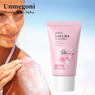 Unmegoni Kem dưỡng da cách ly, Kem chống nắng body làm trắng dưỡng ẩm nhẹ, Kem bảo vệ da mặt SPF50 30g Kem chống nắng body năng lượng mặt trời