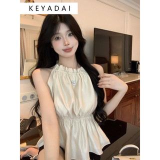 KEYADAI áo phông áo thun nữ croptop baby tee Thời trang hàn quốc Phong cách Thoải mái ins trendy WBX24206MK 8Z240222