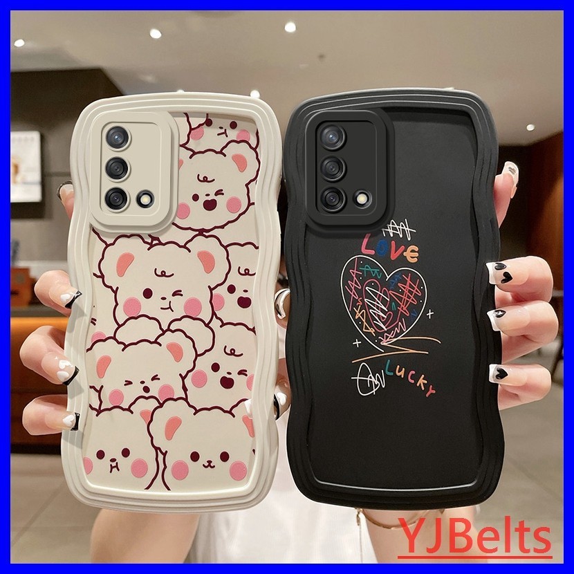 ốp lưng OPPO A74 4G OPPO A95 4G tpu Vỏ điện thoại cặp đôi silicon sóng lớn Oppo A74 A95 4G DBL2