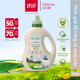 Nước giặt xả quần áo hữu cơ sinh học BioMio BIO-UNIVERSAL gel đậm đặc 900ml cho quần áo màu và quần áo trắng Date 2026