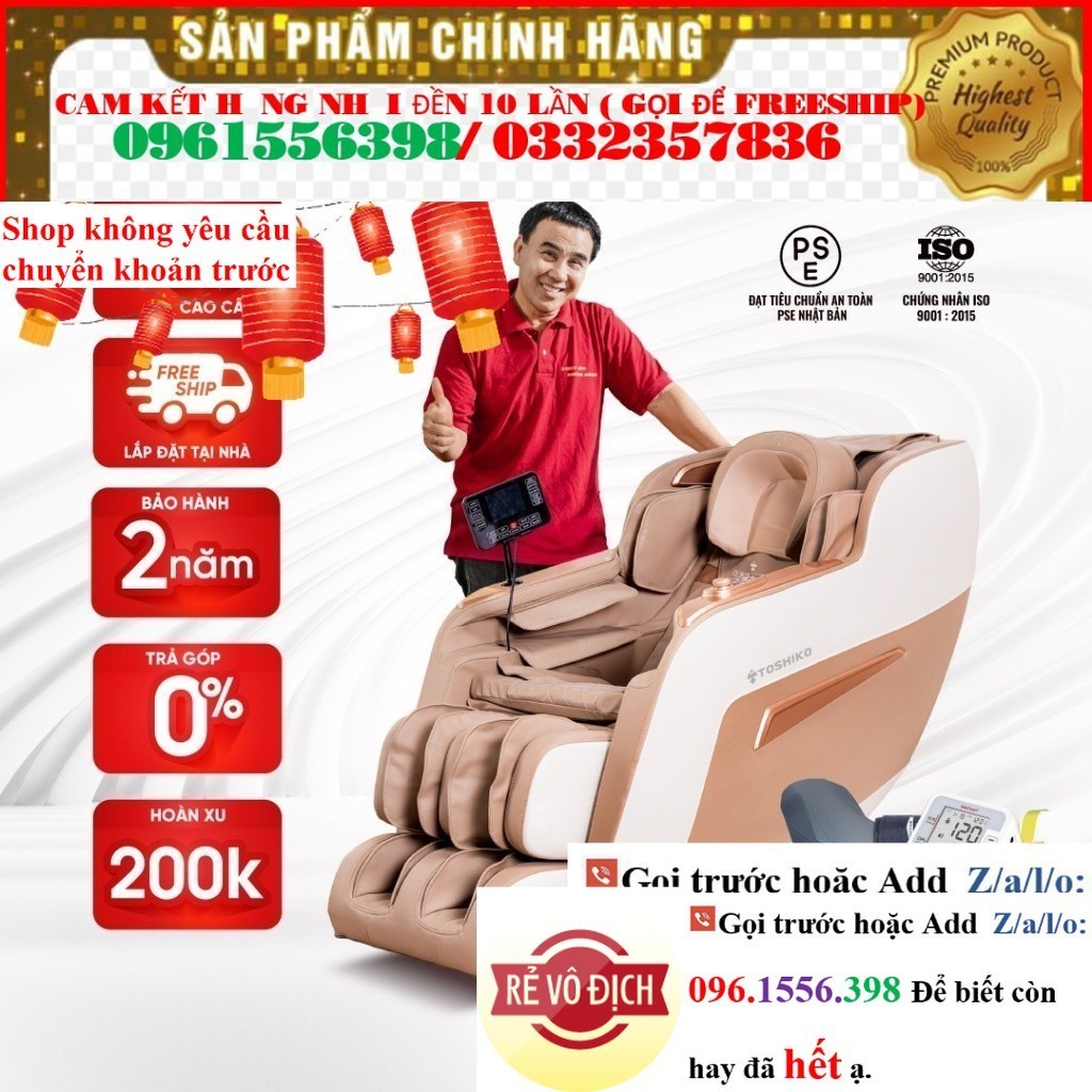 >> CH Ghế massage Toshiko T81 công nghệ con lăn 3D cao cấp <>