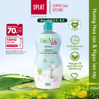 Nước rửa bình sữa hữu cơ sinh học BioMio BIO-BALM 450ml thành phần hữu cơ Date 2025