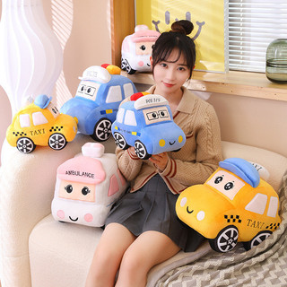 Gối ôm mềm mại hình xe cảnh sát taxi hoạt hình 40cm cho bé trai
