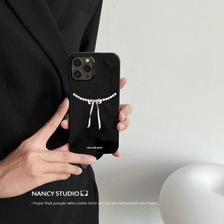 Hàn Quốc Hàn Quốc ins Premium Pearl Bow iPhone14promax Ốp Điện Thoại 11 Apple 13 Soft Case 12 Niche x