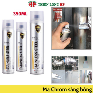 Sơn bạc mạ crom sơn xịt mạ chrome sáng bóng 350ml, sơn mạ inox kẽm - chai sơn mạ siêu bóng cao cấp chính hãng