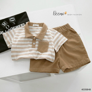 BỘ POLO BEEMO KẺ NGANG CHO BÉ
