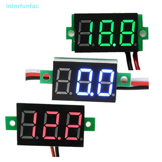 [Interfun] Mini 0,36 Inch DC4.5V-30V Bảng điều khiển màn hình LED màu đỏ xanh lam kỹ thuật số Đồng hồ đo điện áp Vôn kế Máy đo Vôn kế xe máy [Mới]