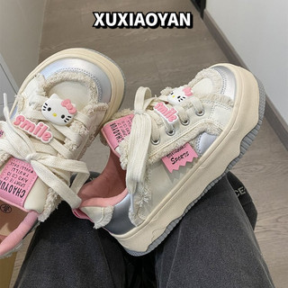 XUXIAOYAN Giày Thể Thao Nữ  Đế Dày Thoáng Khí Retro Thời Trang Tiện dụng Êm ái Đa màu sắc Phóng khoáng FYD24408SA 14Z240403