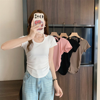 Áo thun ngắn tay cổ dây dáng ôm sang trọng mùa hè dành cho nữ C & M