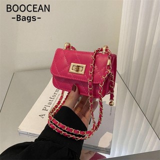 Túi vuông Mini, Túi nhỏ dây xích đơn giản thông thường, Túi đeo vai đeo chéo màu trơn thời trang dành cho nữ