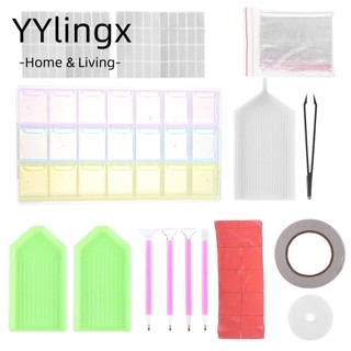 YYlingx 40 dụng cụ làm tranh đính đá 5D DIY tiện dụng