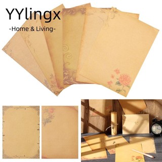 YYlingx Bộ Bìa Thư Phong Cách Vintage Bằng Giấy Kraft In Chữ Viết Tay Dùng Làm Thiệp Valentine/Sinh Nhật