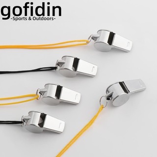 gofidin 1/2/5 Còi Thổi Bằng Kim Loại Màu Vàng/ Đen Chất Lượng Cao Kèm Dây Thừng Hỗ Trợ Huấn Luyện Viên Thể Thao