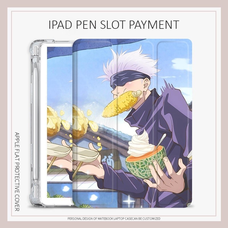Jujutsu kaisen Ốp lưng iPad gen 7 8 9 10.2 Ốp lưng iPad bút khe pro11 2021 Gojo Satoru ốp lưng iPad 