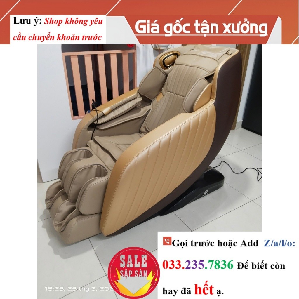 Ghế massage Okinawa Os - 725, con lăn silicon 4D, điều kiển giọng nói tiếng việt <New>