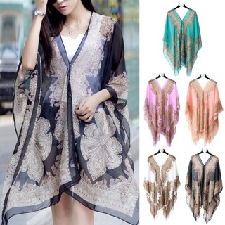 Thời trang nữ voan magic khăn choàng đi biển chống nắng khăn choàng chống nắng v0x9