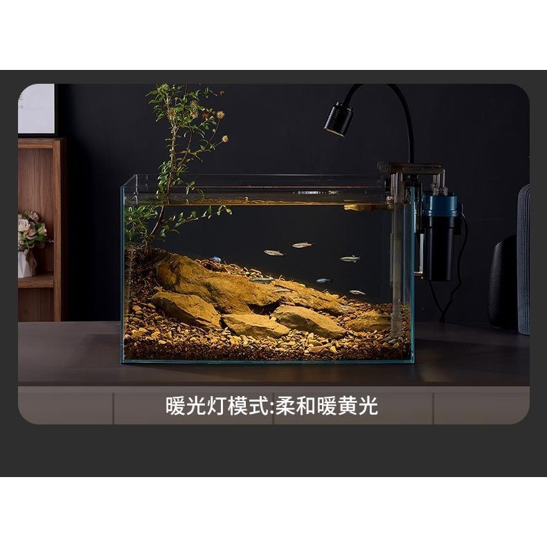 Jinming bể cá siêu trắng bể thủy tinh để bàn phòng khách cá vàng douyu sinh thái bể nuôi cá cảnh lườ