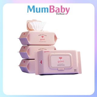 Thùng 10 Gói Khăn Ướt GUMI - 1 Gói 100 Tờ - Không Cồn, Không Parabens, Cao Cấp Dành Cho Em Bé Cực Kỳ An Toàn