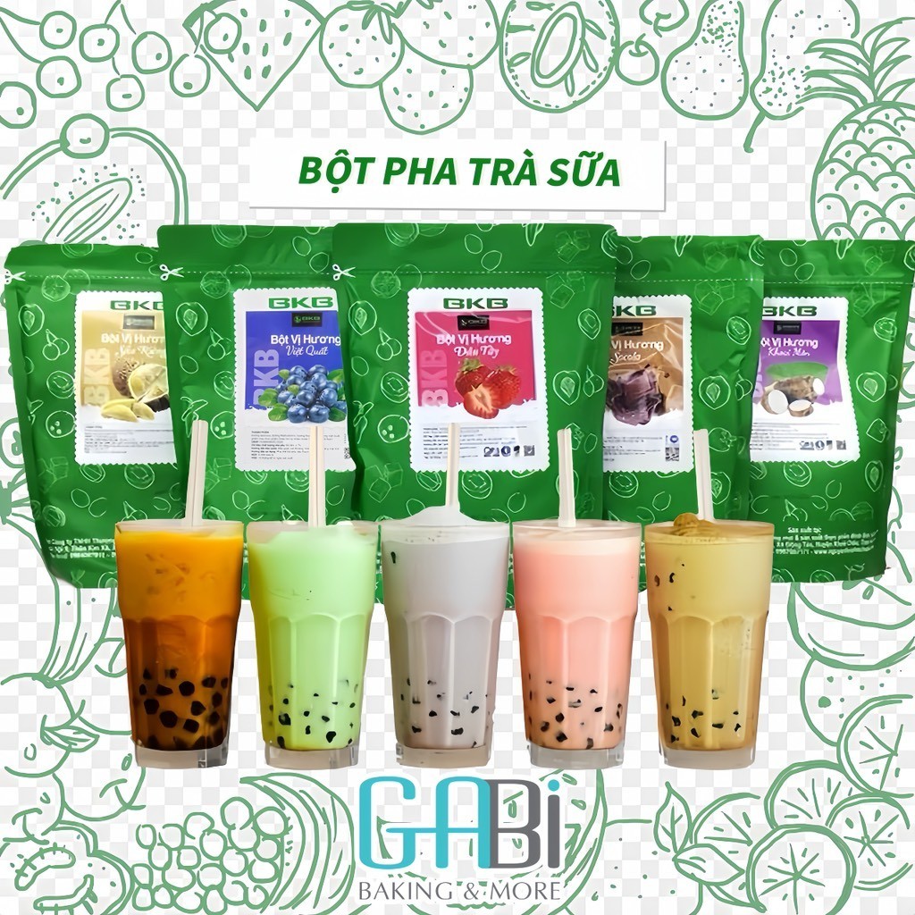 Bột vị pha trà sữa BKB 100g các vị (dâu/sầu riêng/khoai môn/việt quất/socola)