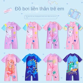 Đồ bơi trẻ em, đồ bơi một mảnh hoạt hình cho bé trai và bé gái, đồ bơi dài tay chống nắng đi biển cho bé trai và bé gái