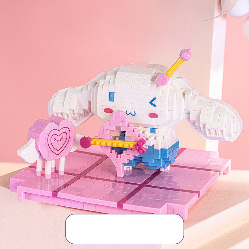 Mô hình lắp ráp Cinnamoroll đáng yêu-đồ chơi Trang trí đồ tạo hình bàn-Một món quà cho một cô gái