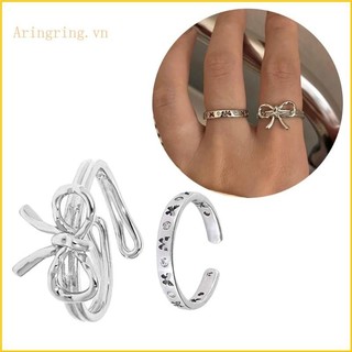 Arin 2 chiếc có thể điều chỉnh mở nơ nhẫn có thể điều chỉnh xếp chồng ngón tay cái mở nhẫn bộ nữ sinh nhật cho mẹ vợ bé gái