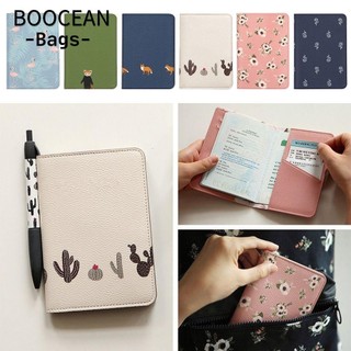 BOOCEAN Bao đựng hộ chiếu, Ví đựng hộ chiếu bằng da Pu hình chữ nhật, Hộp đựng hộ chiếu nhẹ Unisex dành cho nữ