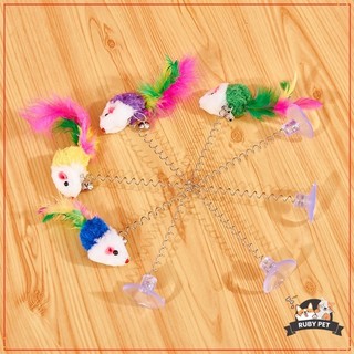 Chuột đồ chơi lò xo có mút gắn cho chó mèo-đồ chơi lò xo gắn chuột. _ ruby pet