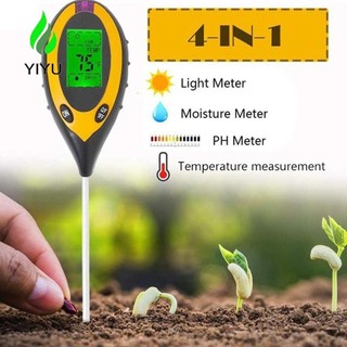 YIYU Máy dò đất, Máy kiểm tra độ ẩm PH Máy đo độ ẩm đất, Máy đo độ ẩm 4 in1 Máy kiểm tra nhiệt độ Máy đo độ ẩm Máy kiểm tra độ PH đất Bãi cỏ