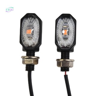Turn Signal Lights 12V 2pcs Black Blinker Indicator Mini Motorcycle New[EXQU]