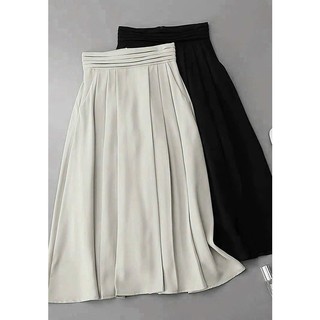 Chân váy bảo khánh shop chân váy midi dáng xòe cạp xếp ly túi sườn dáng cơ bản dễ mặc đồ 240