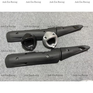  Ốp Che Pô Và Chụp Đít Pô Xe Exciter 150 Ốp pô 1.1 Full đen Đen bạc Teen Top 