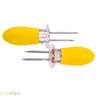 NEW>>Corn Holder Corn Dishes Corn On The Grill Plastic Transparent High Quality