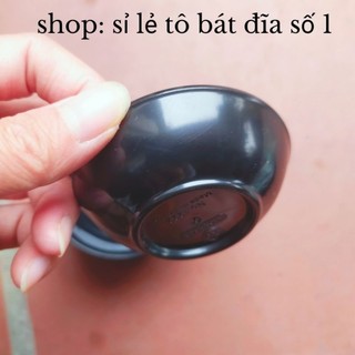 (combo 5)Bát chấm phíp đen đường kính 7,5cm-8cm nhựa cao cấp Việt Nhật.
